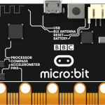 Back side of the micro:bit programmable computer