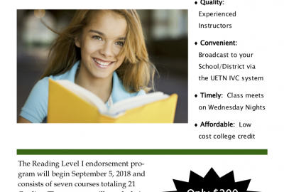 Reading Level 1 Endorsement Program Through NUES Service Center