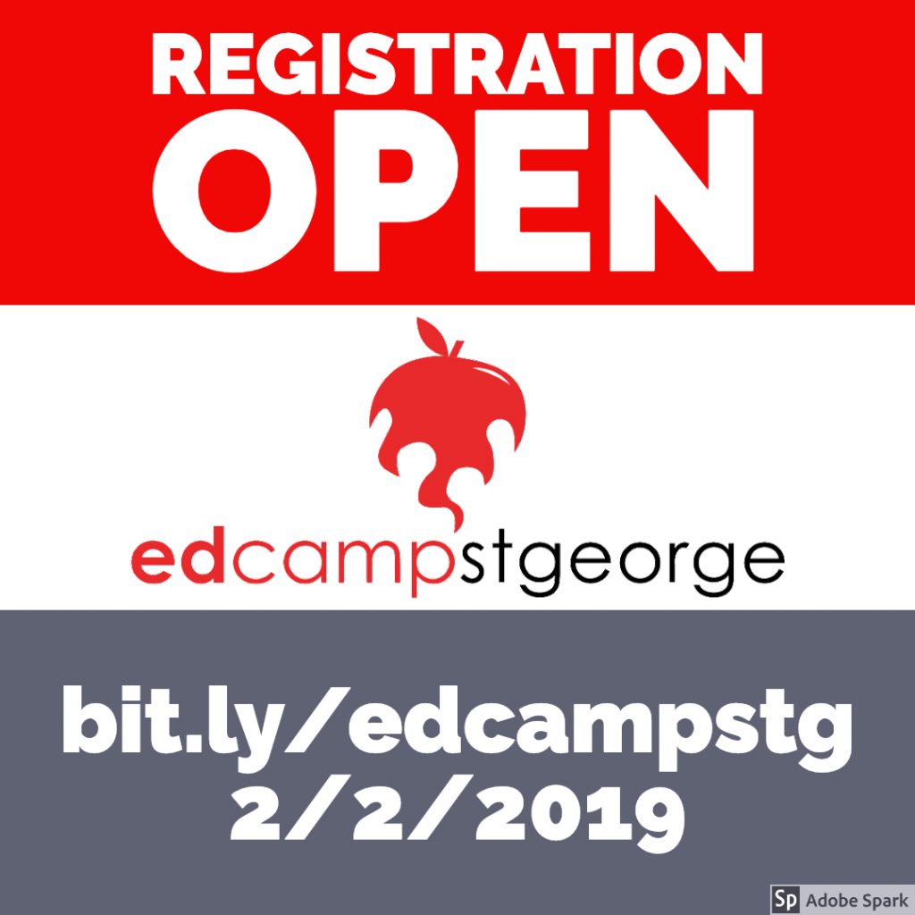 Edcamp St. George registration - bit.ly/edcampstg