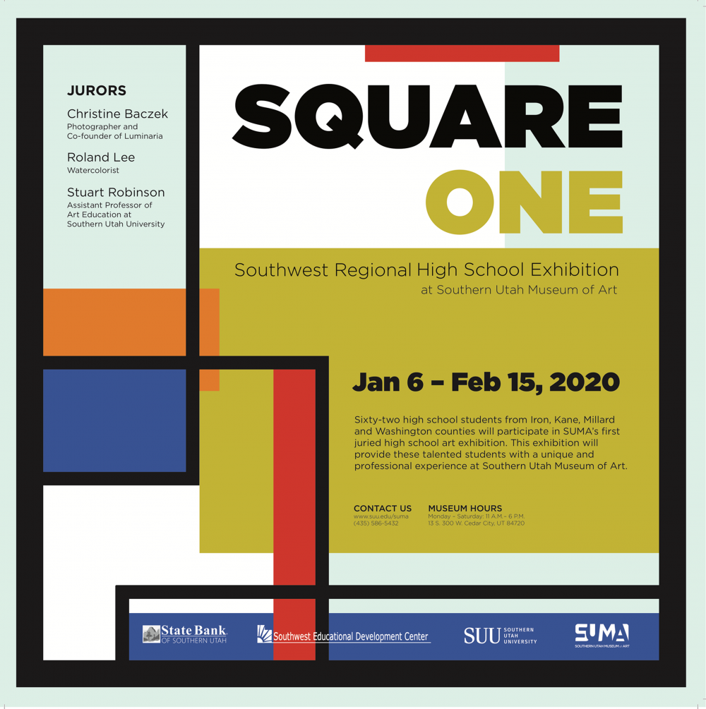 Flyer for SUU SEDC Student Art Exhibit 2020