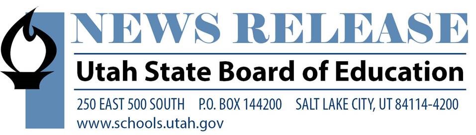 Utah State Board of Education News Release Banner Image