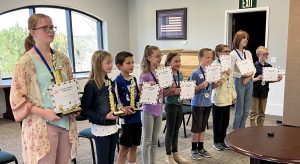 Competetors from the 4th SEDC Regional Spelling Bee, held at Iron District Office on April 7, 2022